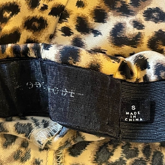 Women's Leopard Animal Print High Low Ruffled Skirt, Sz S - Picture 14 of 15